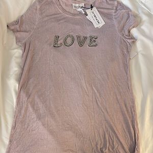 For The Republic light purple shirt with LOVE logo